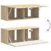 vidaXL TV-Schrankset Wandmontiert 4 pcs Sonoma-Eiche Holzwerkstoff