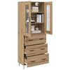 vidaXL Highboard Artisan-Eiche 69,5 x 34 x 90 cm Holzwerkstoff