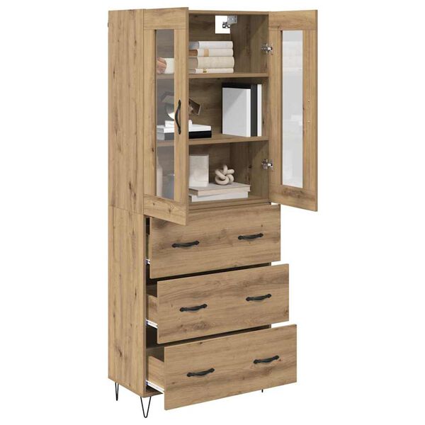 vidaXL Highboard Artisan-Eiche 69,5 x 34 x 90 cm Holzwerkstoff