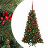 vidaXL K&uuml;nstlicher Weihnachtsbaum mit Weihnachtskugel 120 cm 150 LEDs