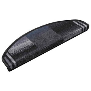 vidaXL Stufenmatten Selbstklebend 15 Stk. Schwarz und Grau 65x21x4 cm