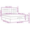 vidaXL Ottoman-Bett mit Matratzen & LEDs Hellgrau 180x200 cm Samt
