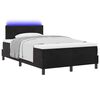 vidaXL LED Boxspringbett mit Matratze Schwarz 120 x 200 cm Samt