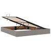 vidaXL Bett mit Stauraum und LED mit Matratze Taupe 160 x 200 cm Stoff
