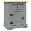 vidaXL Nachttisch im Mexiko-Stil Corona Kiefernholz Grau 53x39x67 cm