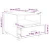 vidaXL Couchtisch mit Schubladen Altholz 55 x 55 x 45 cm Holzwerkstoff
