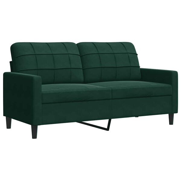 vidaXL 2-Sitzer-Sofa Dunkelgr&uuml;n 140 cm Samt