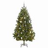 vidaXL K&uuml;nstlicher Weihnachtsbaum Klappbar mit Kugeln 300 LEDs 300 cm
