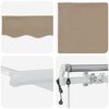 vidaXL Elektrische ausziehbare Markise Beige 300 x 250 cm