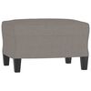 vidaXL 3-Sitzer-Sofa mit Hocker Taupe 180 cm Stoff