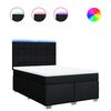 vidaXL Boxspringbett mit Matratze Schwarz 140x200 cm Stoff