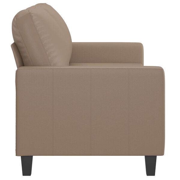 vidaXL 2-Sitzer-Sofa Cappuccino-Braun 140 cm Kunstleder