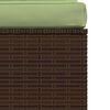 vidaXL 4-tlg. Garten-Lounge-Set mit Kissen Braun Poly Rattan