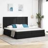 vidaXL Bett mit Stauraum und LED Schwarz 200 x 200 cm Polyester