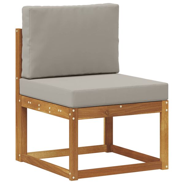 vidaXL Outdoor-Sofagarnitur mit Kissen 6 pcs Nat&uuml;rlich und Hellgrau