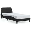 vidaXL Bettgestell Dover Schwarz 90x190 cm Kunstleder