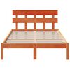 vidaXL Bettgestell mit Kopfteil Braun 120 x 200 cm Massivholz Kiefer