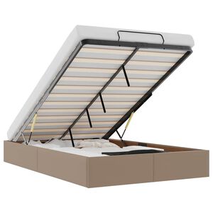 vidaXL Ottoman-Bett ohne Matratze Cappucino 120x200cm Kunstleder