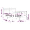 vidaXL Massivholzbett mit Kopfteil Schwarz