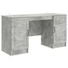 vidaXL Schreibtisch mit T&uuml;r Betongrau 142,5 x 50 x 75 cm Holzwerkstoff