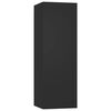 vidaXL 4-tlg. TV-Schrank-Set Schwarz Holzwerkstoff