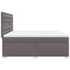 vidaXL Boxspringbett mit Matratze Grau 180x200 cm Kunstleder