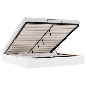 vidaXL Ottoman-Bett ohne Matratze Wei&szlig; 200x200 cm Kunstleder