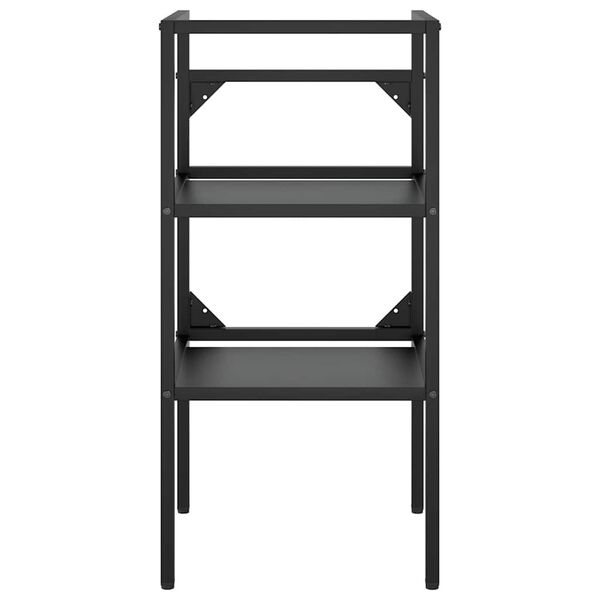 vidaXL Badezimmer Waschtischgestell Schwarz 40x38x83 cm Eisen