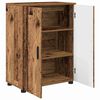 vidaXL Badezimmerschrank mit Speicher mit T&uuml;r Altholz 60 x 35 x 80 cm