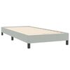 vidaXL Boxspringbett mit Matratze Hellgrau 80x220 cm Samt