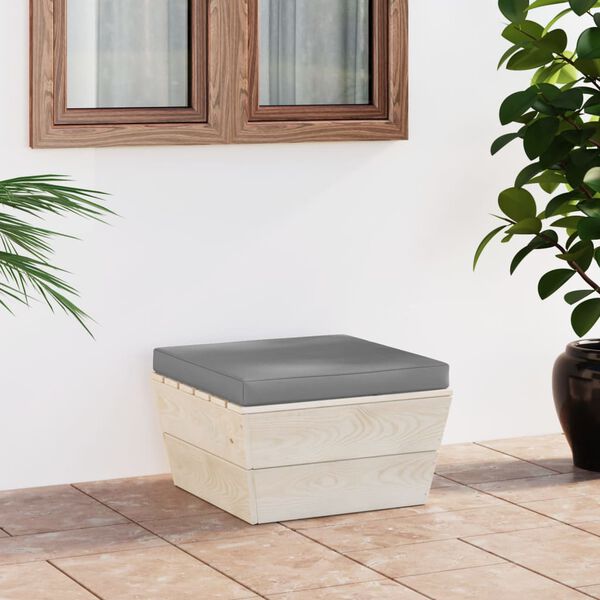 vidaXL Garten-Paletten-Hocker mit Kissen Imprägniertes Fichtenholz