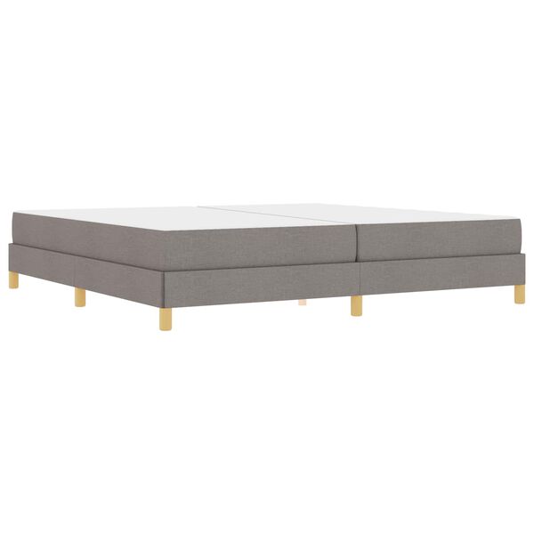 vidaXL Boxspringbett mit Matratze Taupe 200 x 200 cm Stoff