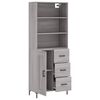 vidaXL Highboard Grau Sonoma 69,5x34x180 cm Holzwerkstoff