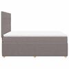 vidaXL Boxspringbett mit Matratze Taupe 160x200 cm Stoff