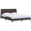 vidaXL Bettgestell ohne Matratze Dunkelbraun 160x200 cm Stoff