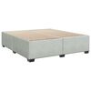 vidaXL Boxspringbett mit Matratze Hellgrau 200x200 cm Samt