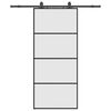 vidaXL Schiebet&uuml;r mit Beschlag Schwarz 90x205 cm ESG-Glas