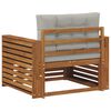 vidaXL Outdoor-Sofagarnitur Massives Akazienholz und Polyester Natur