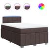 vidaXL Boxspringbett mit Matratze Dunkelbraun 120x190 cm Stoff