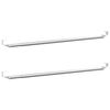 vidaXL Gardinenstangen 2 Stk. Wei&szlig; und Silbern 40-60 cm Aluminium