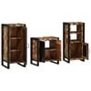 vidaXL Badezimmermöbel-Set 3 pcs Braun Massives upgecyceltes Holz