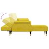 vidaXL Schlafsofa in L-Form Gelb 271x140x70 cm Samt