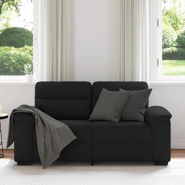 vidaXL 2-Sitzer-Sofa Schwarz 160x81x84 cm Stoff