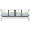 vidaXL Schwarzes Einzeltor f&uuml;r Z&auml;une 300 x 75 cm