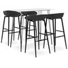 vidaXL 5-tlg. Bar-Set Weiß und Schwarz