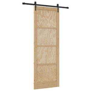 vidaXL Schiebet&uuml;r ORKDAL Natur 83 x 232 cm Massives Kiefernholz
