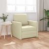 vidaXL Bodensofa mit Schlaffunktion Creme 112x174x55 cm Kunstleder