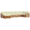 vidaXL Sofagarnituren 7 pcs Natur und Creme Massivholz Akazie