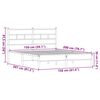 vidaXL Bettgestell ohne Matratze Braun Eiche 150x200 cm Holzwerkstoff