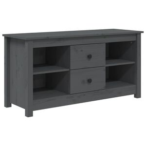 vidaXL TV-Schrank Grau 103x36,5x52 cm Massivholz Kiefer